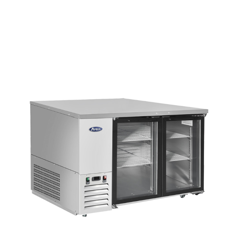 Atosa SBB48GGRAUS1 48" Back Bar Cooler w/ Glass Door Shallow Depth (S/S Exterior)