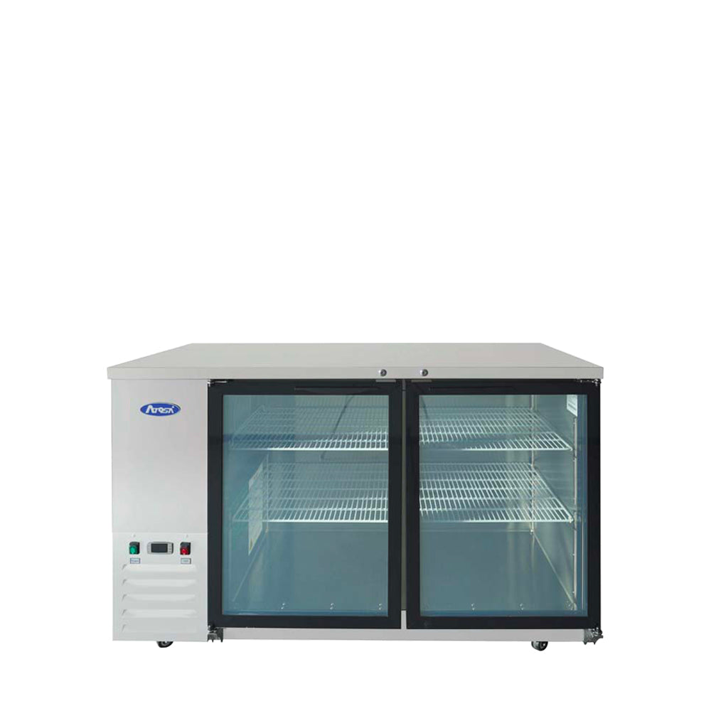 Atosa SBB59GGRAUS1 59" Back Bar Cooler w/ Glass Door Shallow Depth (S/S Exterior)