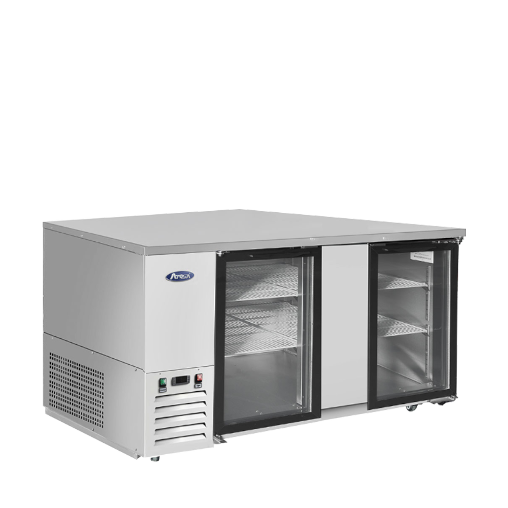 Atosa SBB69GGRAUS1 69" Back Bar Cooler w/ Glass Door Shallow Depth (S/S Exterior)