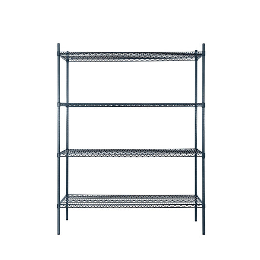 Atosa MWSSE244874 4-Shelf Epoxy Shelving Unit w/ 74" Posts (24"x48")-Slate Gray