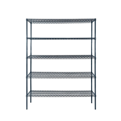 Atosa MWSSE244886 5-Shelf Epoxy Shelving Unit w/ 86" Posts (24"x48")-Slate Gray