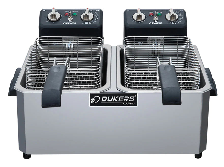 Dukers DCF15ED Two Basket Electric Fryer