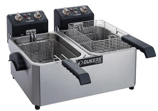 Dukers DCF7ED Two Basket Electric Fryer