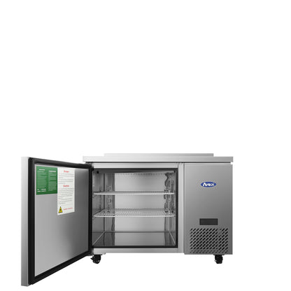 Atosa MGF44GR 44" Worktop Refrigerator w/ Backsplash, Side Mount Compressor