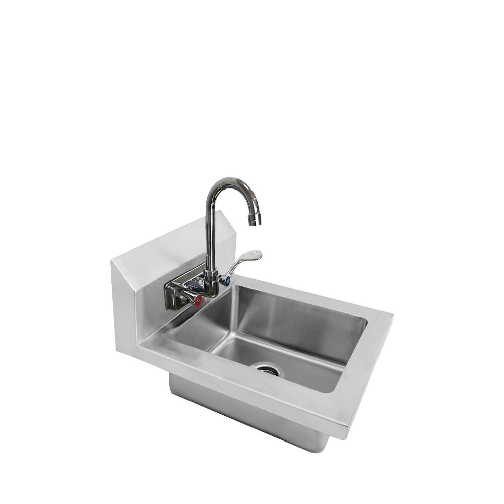 Atosa MRS-HS-14 (W) Hand Sink with Wrist Blade Handle with 8'' Backsplash