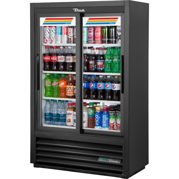 True GDM-33SSL-56-HC-LD Slide Door Lower Height Narrow Depth Refrigerator