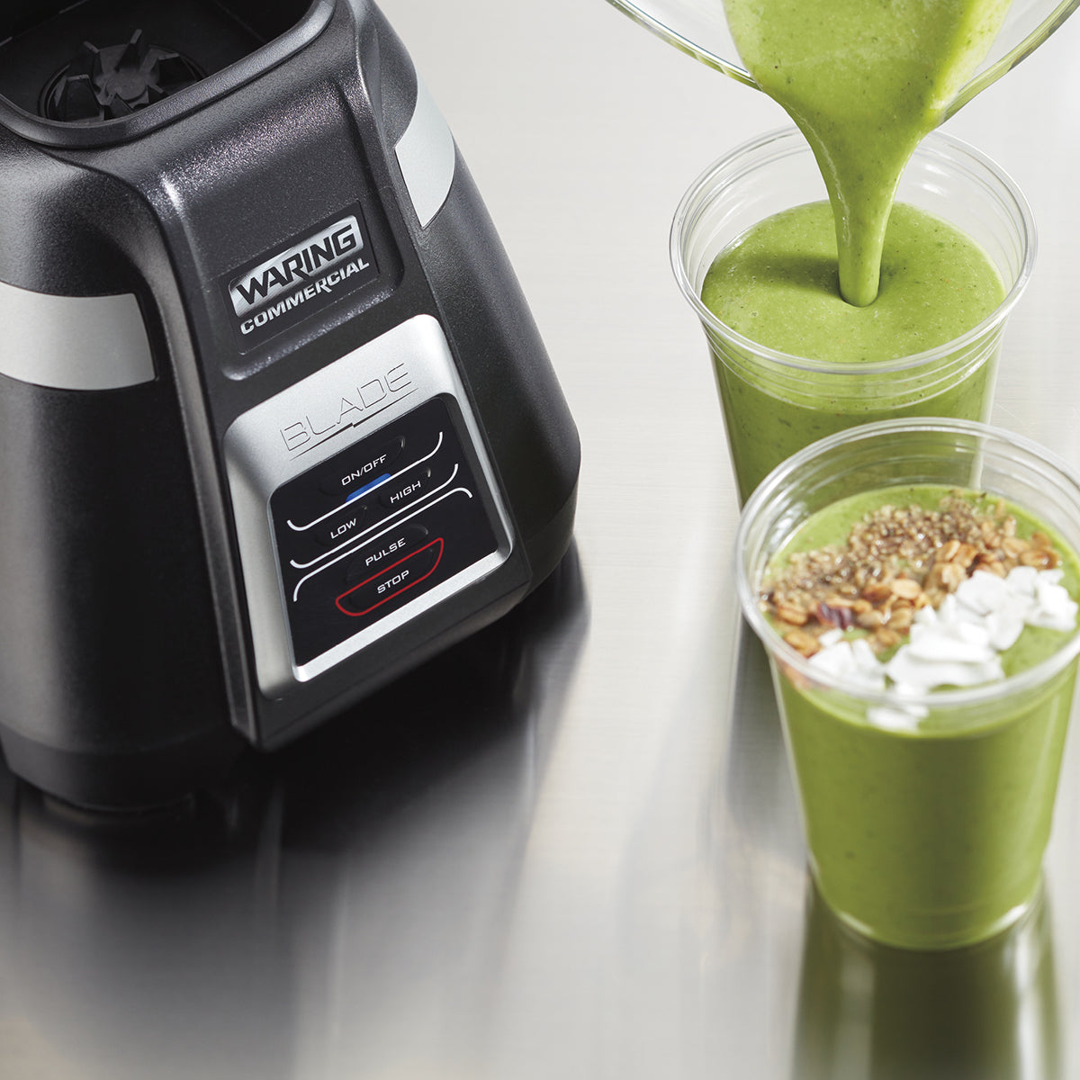 Waring BB320 1 HP Bar Blender, 2-Speed/PULSE w/ Keypad and 48 oz. Container