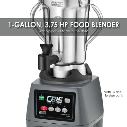 Waring CB15SF 3.75 HP Blender, 1 Gallon, Electronic Touchpad Controls with Stainless Steel Container Spigot