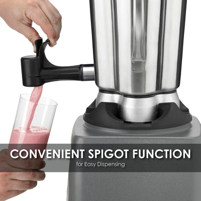 Waring CB15VSF 3.75 HP Blender, 1 Gallon, Variable Speed with Stainless Steel Container Spigot