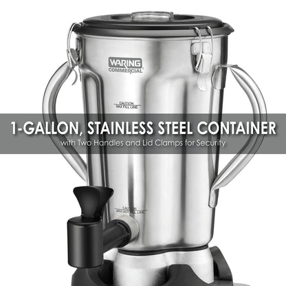 Waring CB15VSF 3.75 HP Blender, 1 Gallon, Variable Speed with Stainless Steel Container Spigot
