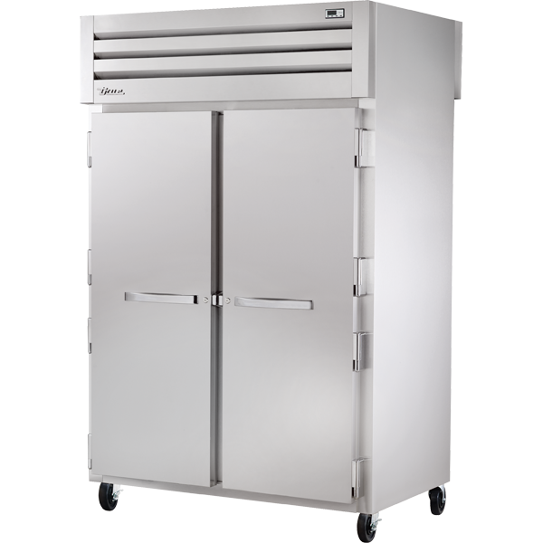True STR2RPT-2S-2G-HC Pass-Thru Solid Front/Glass Rear Swing Doors Refrigerator