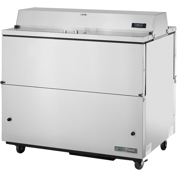 True TMC-49-S-DS-HC Dual Sided Milk Cooler Stainless Steel Exterior/Clear Aluminum Interior