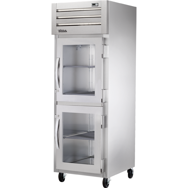 True STG1H-2HG Reach-In Glass Half Swing Door Heated Cabinet