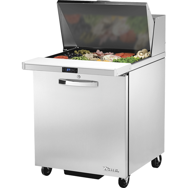 True TSSU-27-12M-B-HC~SPEC3 Mega-Top Solid Door Sandwich/Salad Unit Spec Package 3