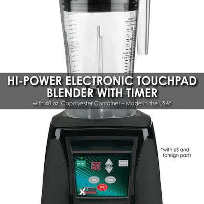 Waring MX1100XTXP 3.5 HP Blender w/ Electronic Keypad, 30-Second Timer & 48 oz. BPA-Free Copolyester Container