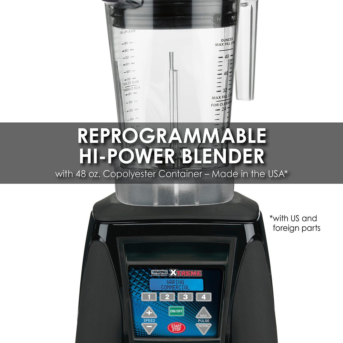 Waring MX1300XTXP 3.5 HP Blender w/ LCD Display, Programmable & 48 oz. BPA-Free Copolyester Container