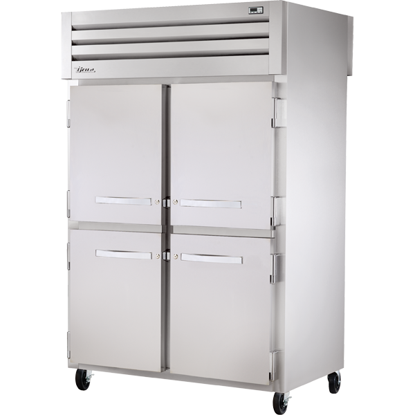 True STG2RPT-4HS-2S-HC Pass-Thru Solid Half Front/Solid Rear Swing Doors Refrigerator