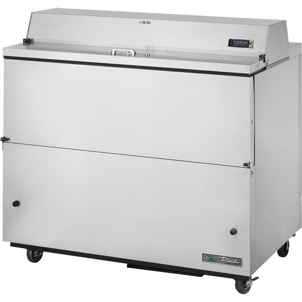 True TMC-49-S-HC Milk Cooler Stainless Steel Exterior/Clear Aluminum Interior