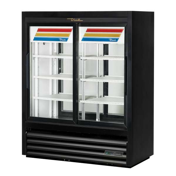 True GDM-41CPT-48-HC-LD Lower Height Narrow Depth Fast Lane Pass-Thru Refrigerator