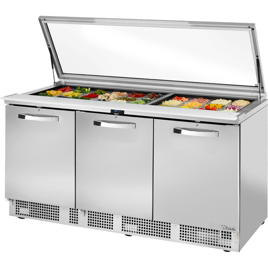 True TFP-72-30M-FGLID~SPEC3 Food Prep Unit with Flat Glass Lid~Spec Package 3