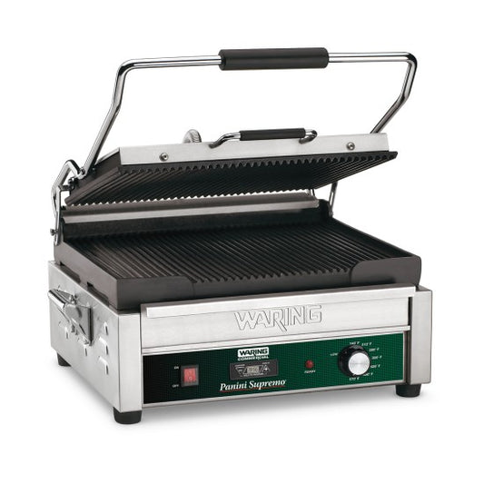 Waring WPG250T Panini Supremo® Large Panini Grill with Timer — 120V (14.5" x 11" cooking surface)