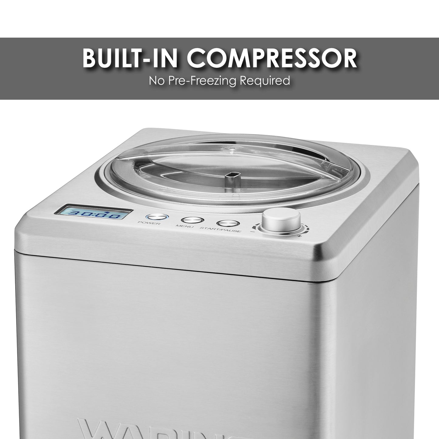 Waring WCIC25 2.5 -Quart Compressor Ice Cream Maker 120V