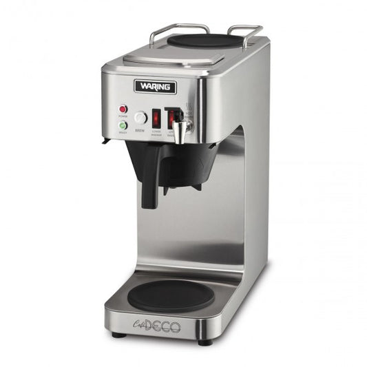 Waring WCM50P Automatic Coffee Brewer, Two Warmers, Hot Water Faucet