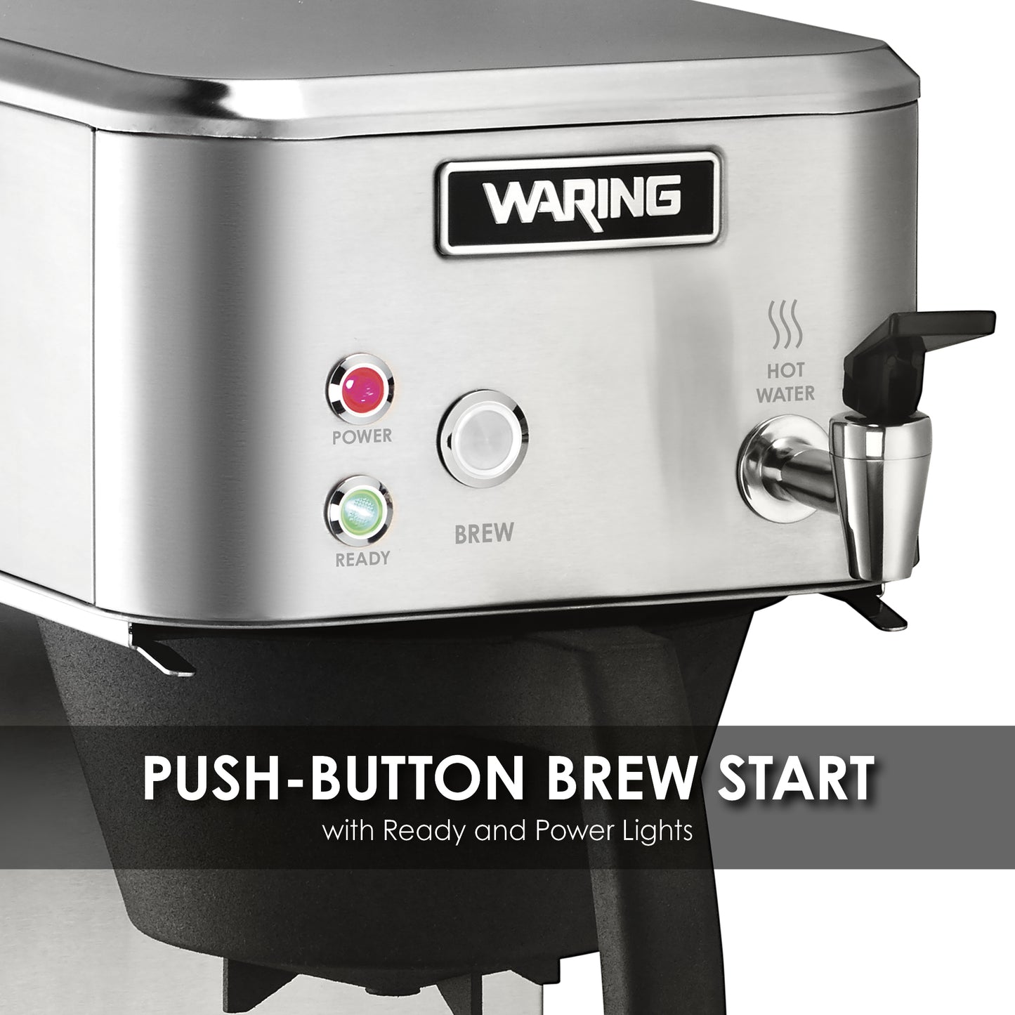 Waring WCM70PAP Airpot Coffee Brewer, Hot Water Faucet