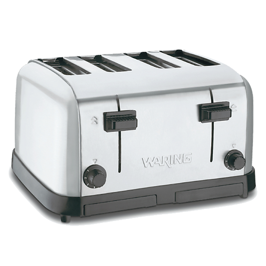 Waring WCT708 Brushed Chrome 4-Slice Commercial Medium-Duty Toaster