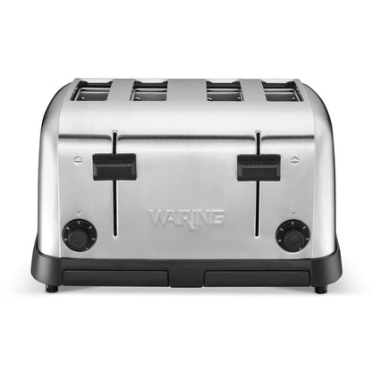 Waring WCT708 Brushed Chrome 4-Slice Commercial Medium-Duty Toaster