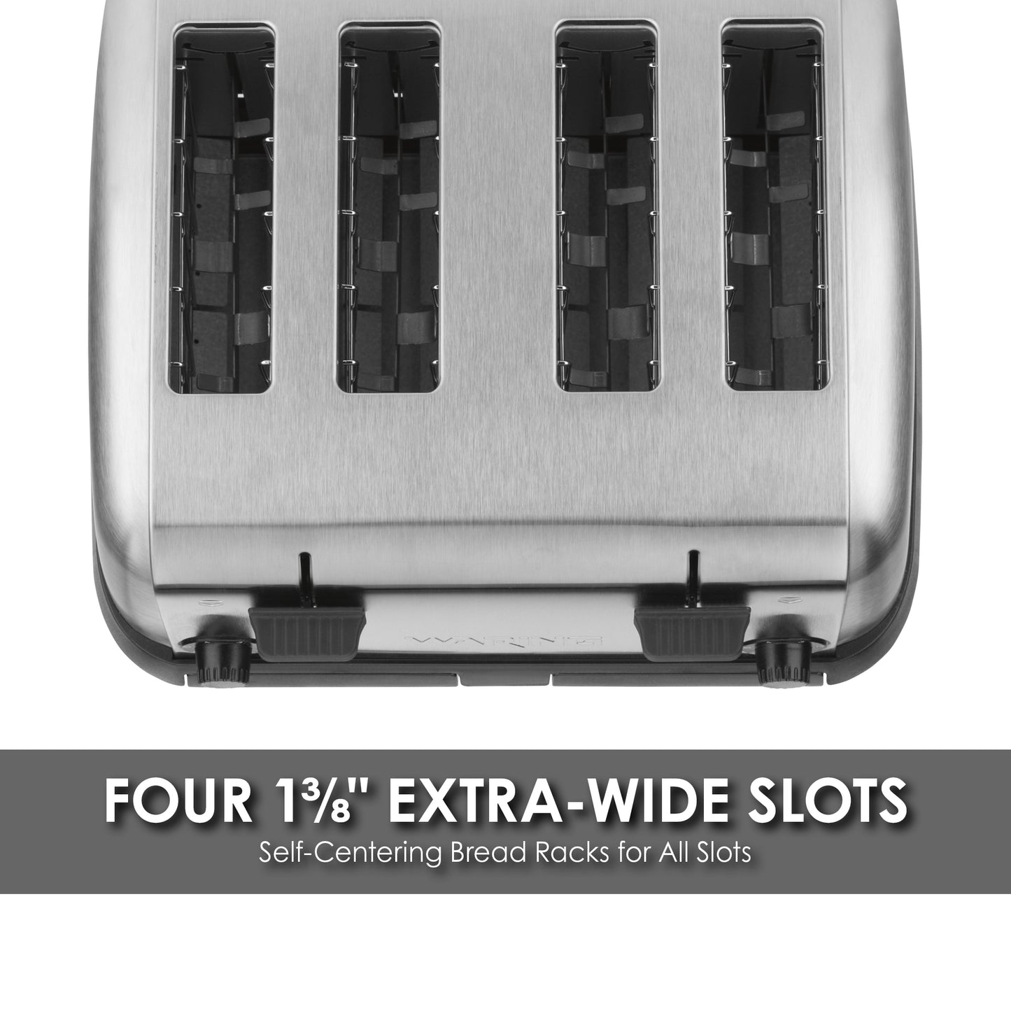 Waring WCT708 Brushed Chrome 4-Slice Commercial Medium-Duty Toaster