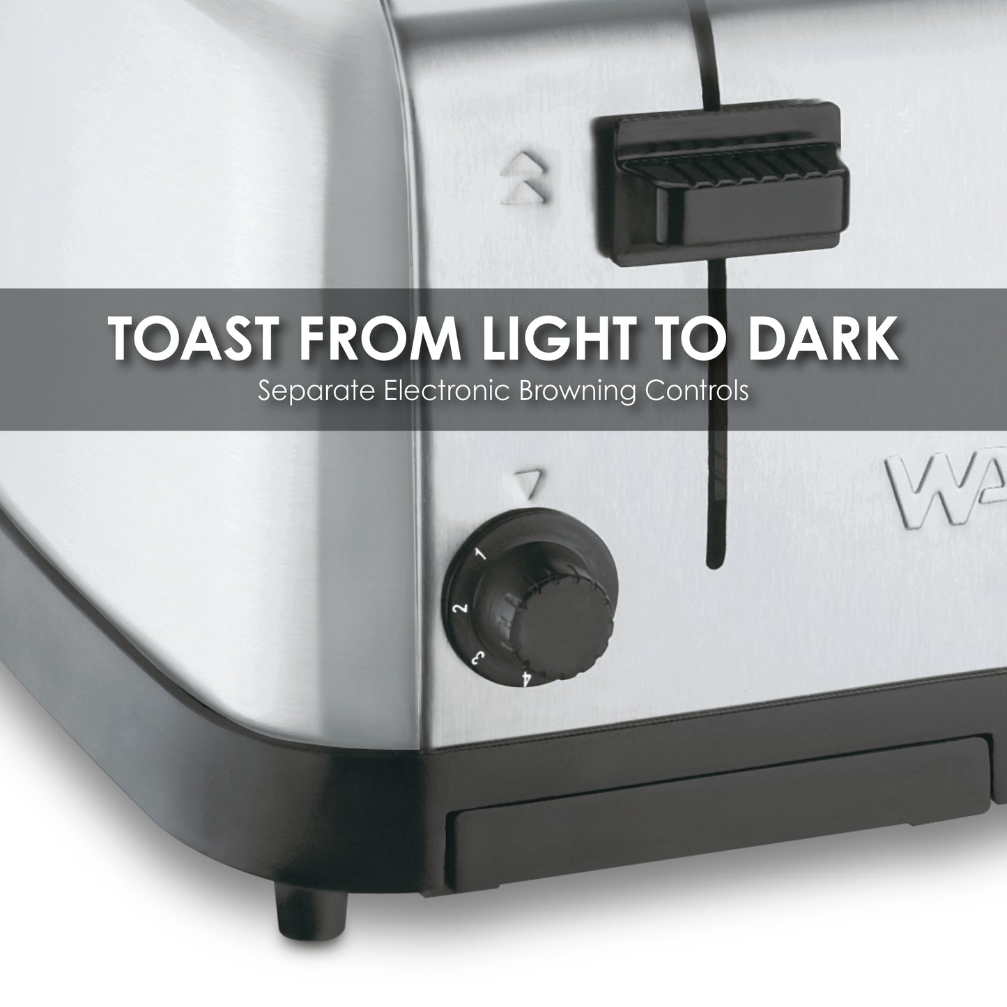 Waring WCT708 Brushed Chrome 4-Slice Commercial Medium-Duty Toaster