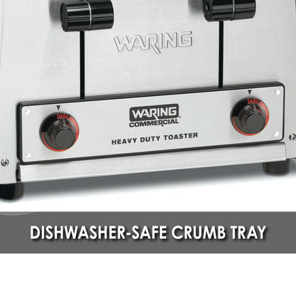 Waring WCT800 4-Slice Heavy-Duty Commercial Toaster, 120V, 19 Amp
