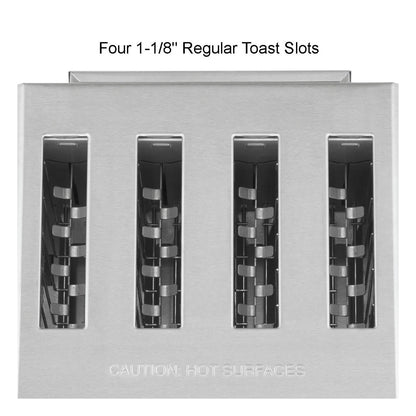 Waring WCT800RC 4-Slice Heavy-Duty Commercial Toaster, 120V, 15 Amp