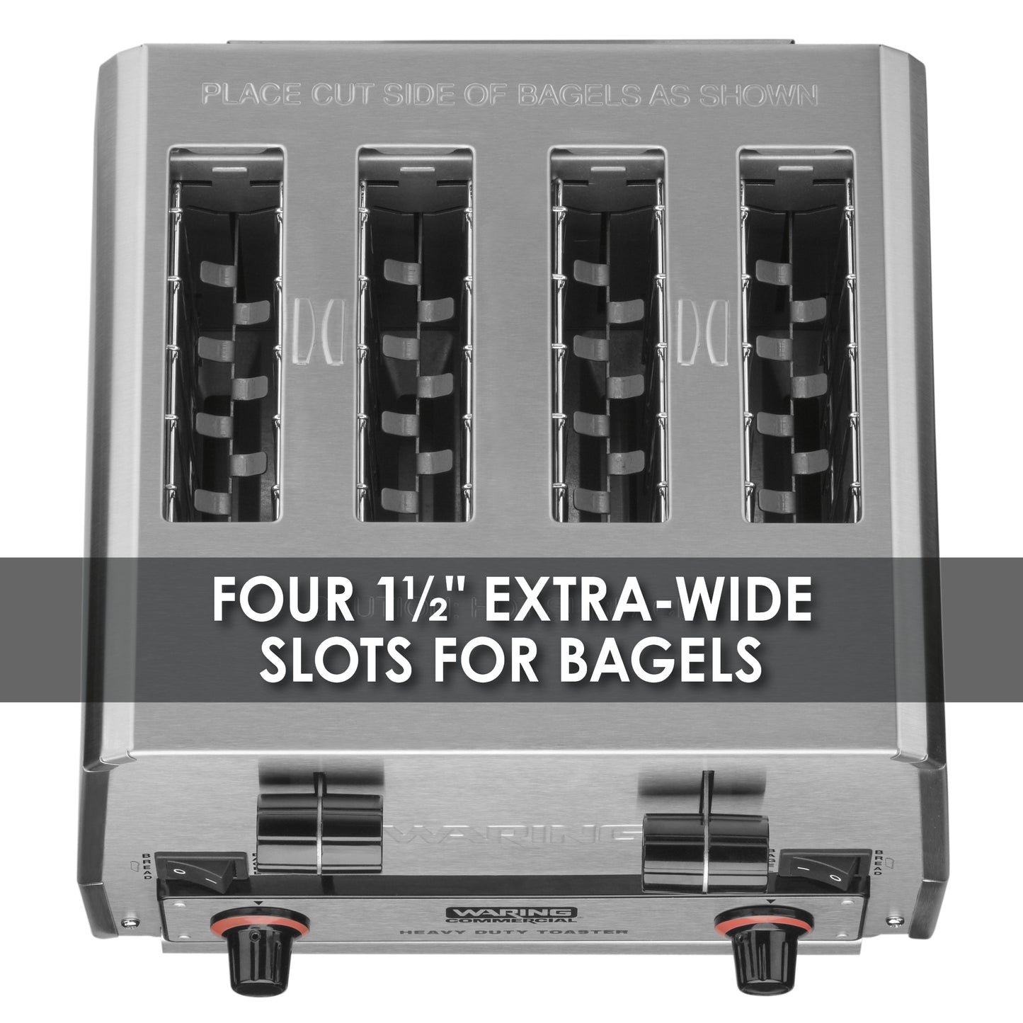 Waring WCT855 4-Slice Heavy-Duty Switchable Bagel/Toast Toaster, 240V