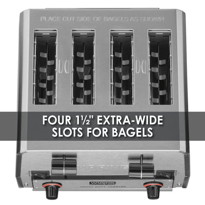 Waring WCT855 4-Slice Heavy-Duty Switchable Bagel/Toast Toaster, 240V