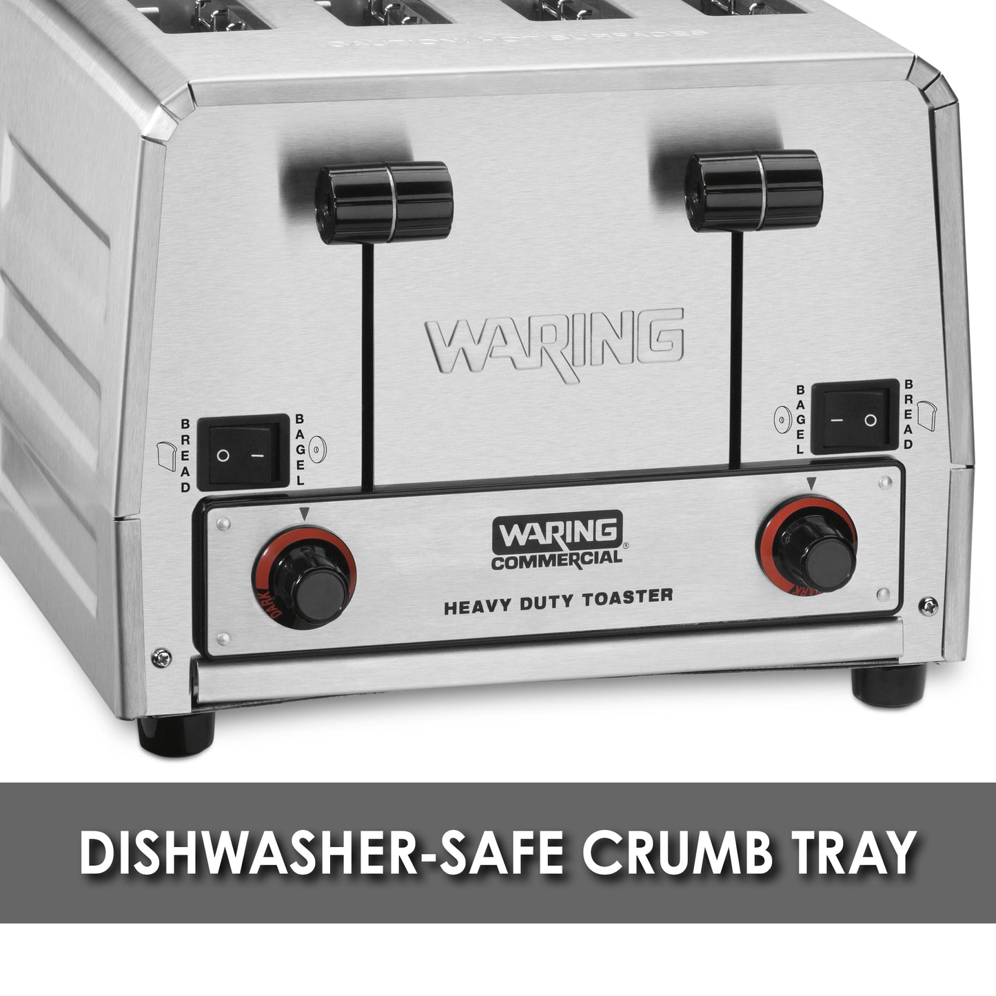 Waring WCT855 4-Slice Heavy-Duty Switchable Bagel/Toast Toaster, 240V