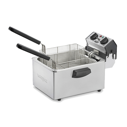 Waring WDF75RC 8.5 lb. 1800W Professional Deep Fryer with Dual Waring WDF75RC 8.5 lb. 1800W Professional Deep Fryer with Dual