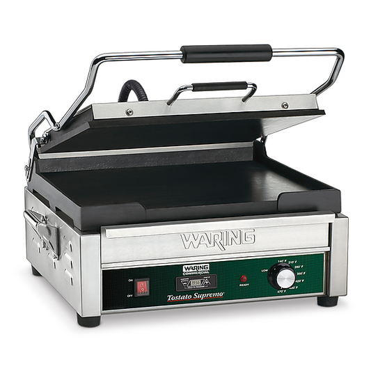 Waring WFG275T Full-Sized 14" x 14" Flat Toasting Grill with Timer — 120V (14" x 14" cooking surface)