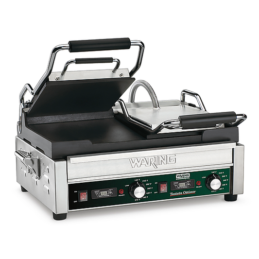 Waring WFG300T Tostato Ottimo® Dual Toasting Grill with Timer — 240V (17" x 9.25" cooking surface)