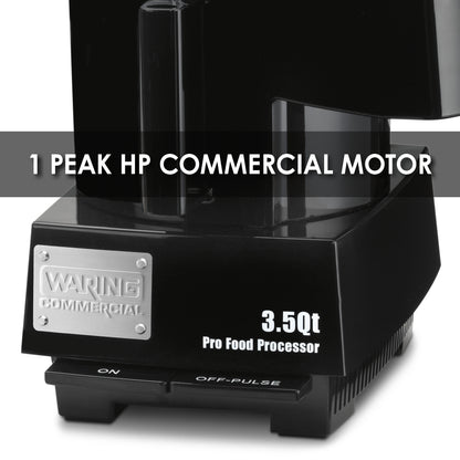 Waring WFP14SC 3.5-Qt. Combination Bowl Cutter Mixer and Continuous-Feed with LiquiLock® Seal System