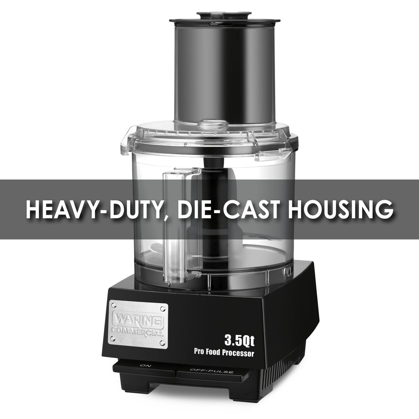 Waring WFP14SC 3.5-Qt. Combination Bowl Cutter Mixer and Continuous-Feed with LiquiLock® Seal System
