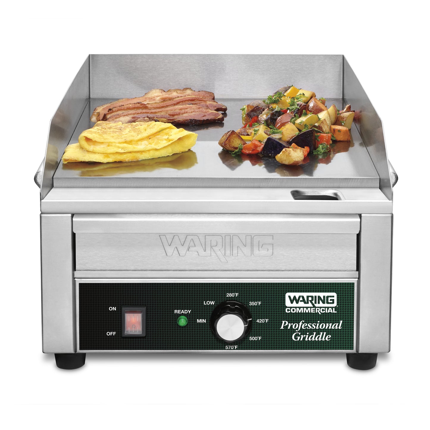 Waring WGR140X Countertop Electric Griddle — 120V, 1800W (14" x 16" cooking surface)