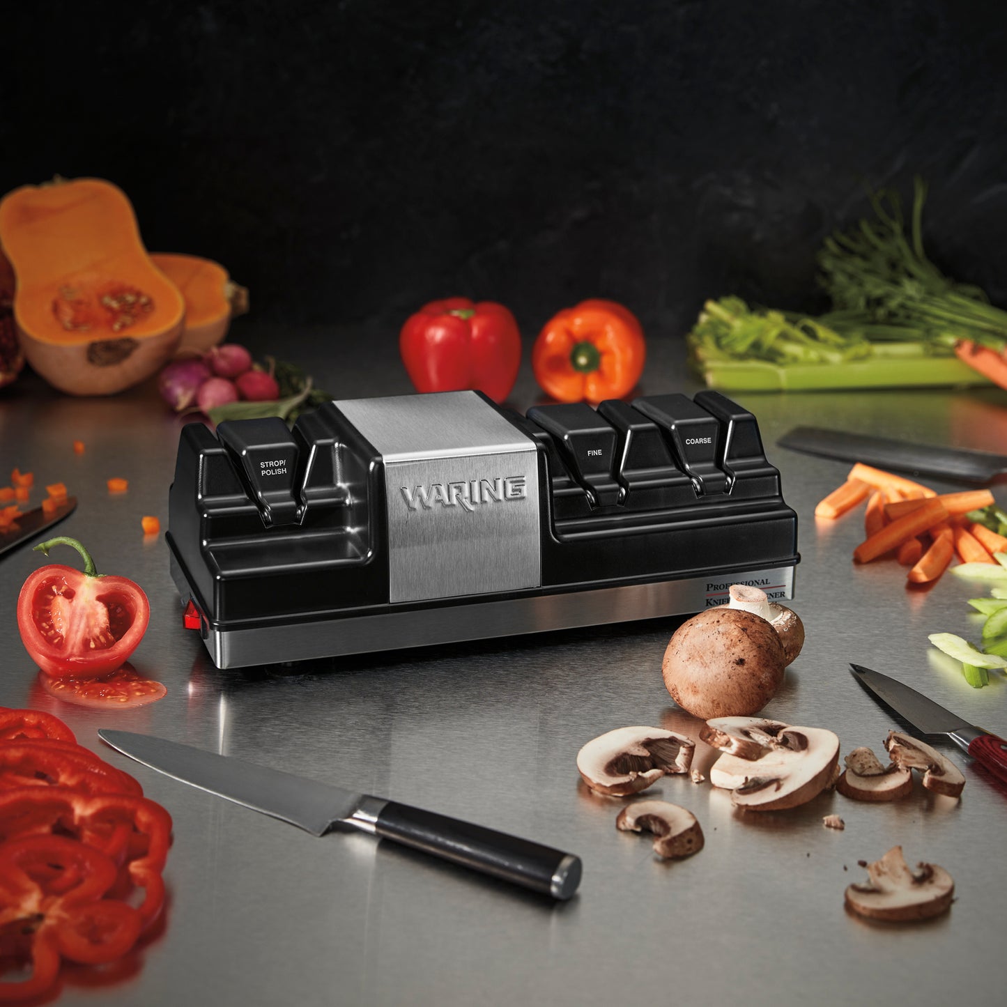 Waring WKS800 Professional Knife Sharpener with 3 Stations, NSF Approved