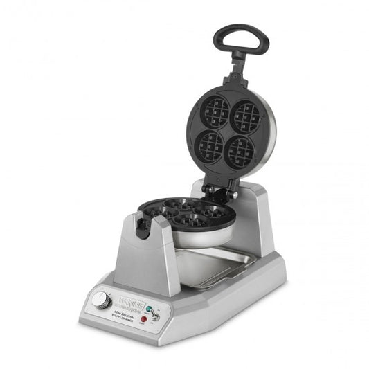 Waring WMB400X Heavy-Duty Mini-Belgian Waffle Maker with Serviceable Plates — 120V, 1200 Watts