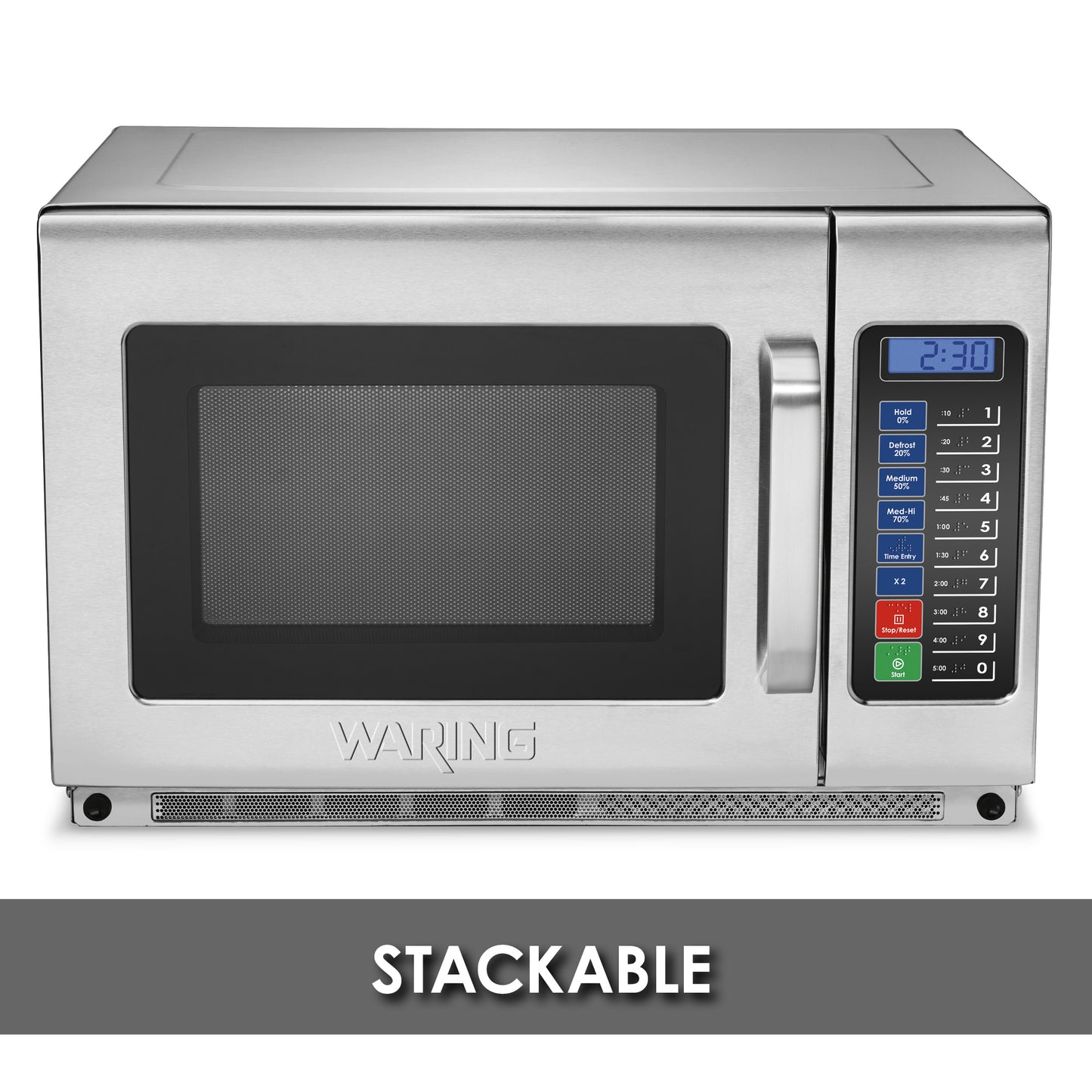 Waring WMO120 Medium-Duty Microwave Oven, .9 Cubic Feet, 120V-1000W
