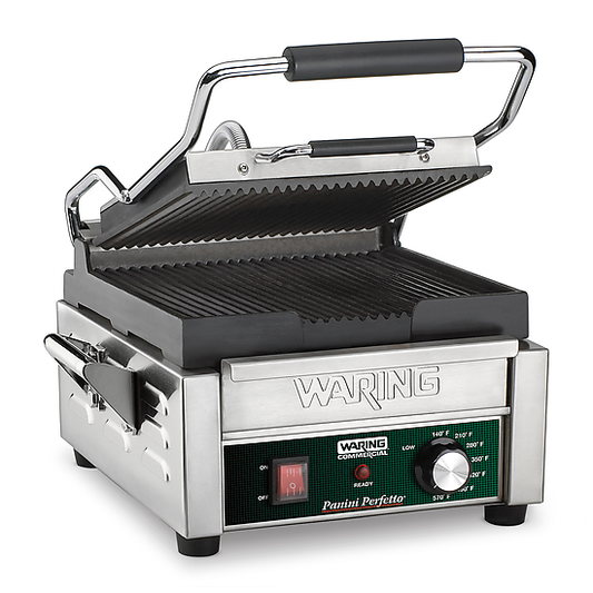 Waring WPG150 Panini Perfetto® Compact Panini Grill — 120V (9.75" x 9.25" cooking surface)