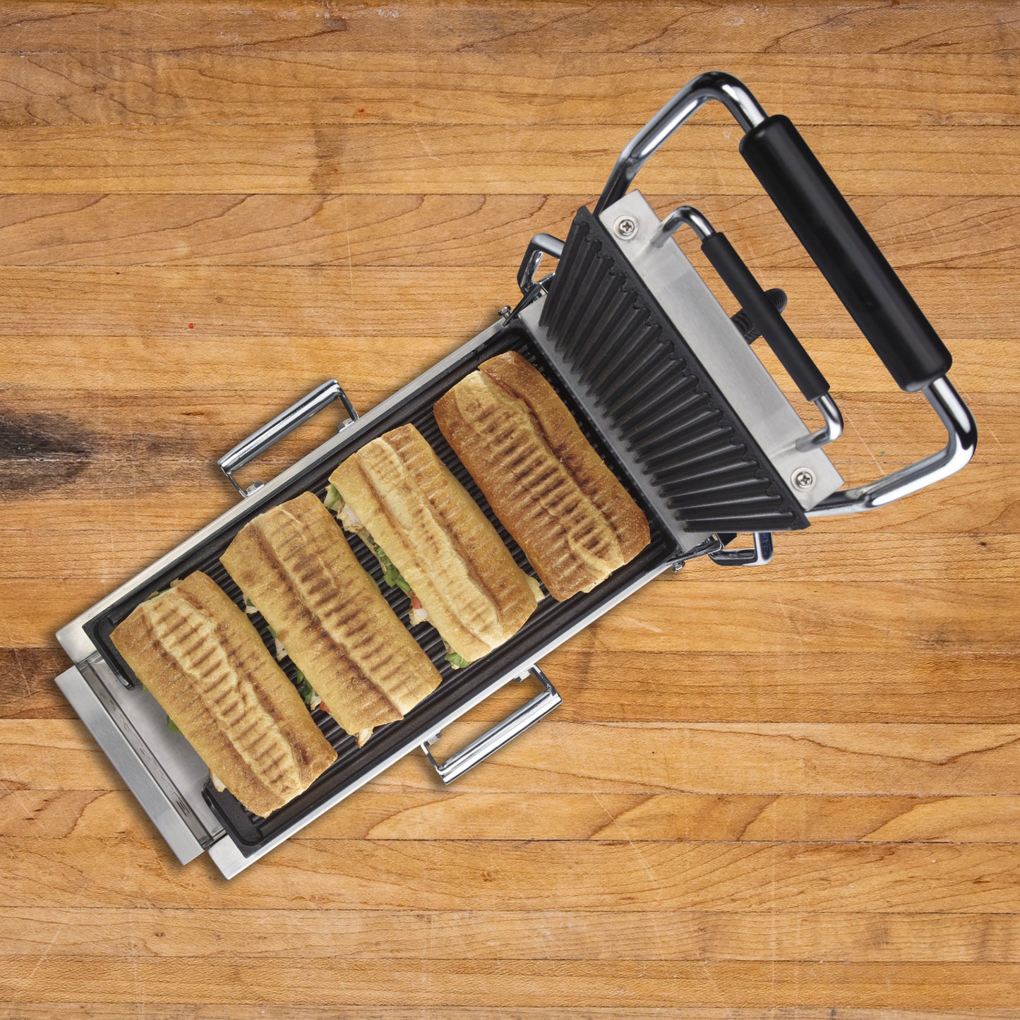 Waring WPG200 Panini Compresso™ - Slimline Panini Grill— 120V (14.5" x 7.75" cooking surface)
