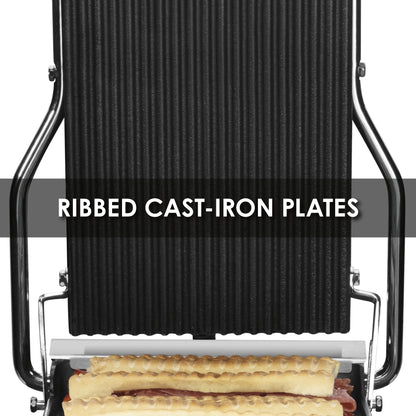 Waring WPG200 Panini Compresso™ - Slimline Panini Grill— 120V (14.5" x 7.75" cooking surface)