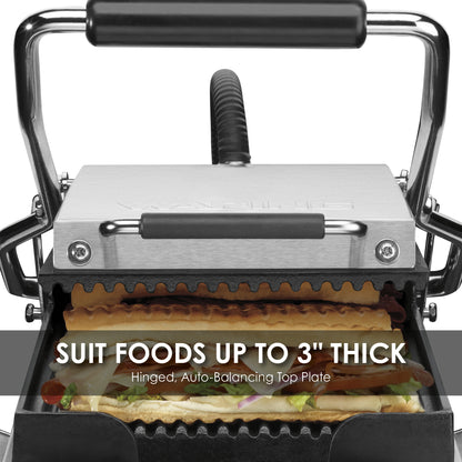 Waring WPG200 Panini Compresso™ - Slimline Panini Grill— 120V (14.5" x 7.75" cooking surface)